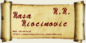 Maša Miočinović vizit kartica